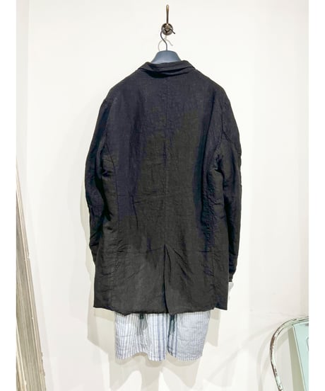Men'sリネンジャケット/HannohWessel/Black