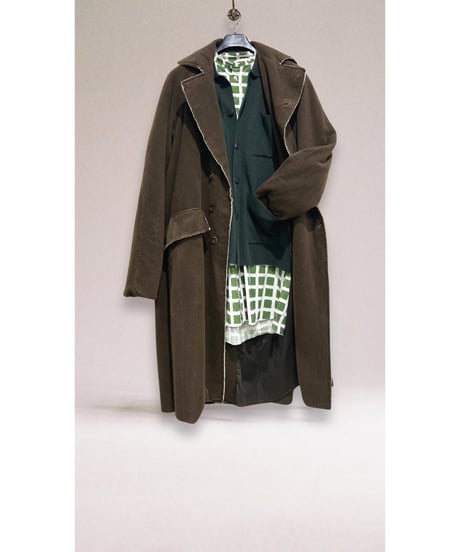 【残り僅か】Men's Hannoh wessel/ウール&カシミヤロングコート/Dark brown