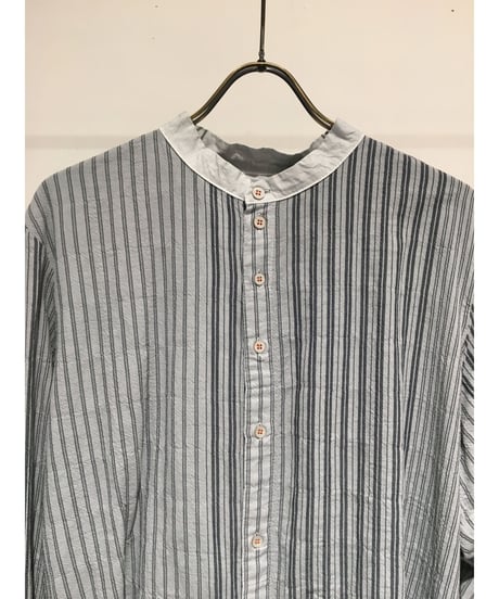 Men'sコットンストライプシャツ/HannohWessel/Mサイズ