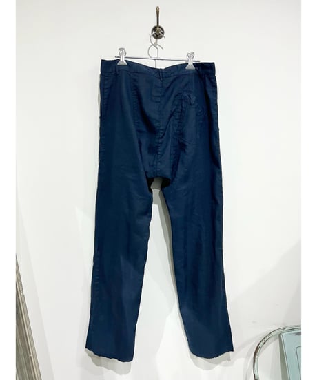 Hannoh wessel/コットン＆リネンパンツ/ネイビー