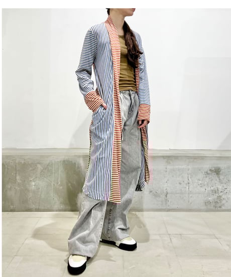 コットン＆リネンカーディガン／アランチャ＆アズーロ