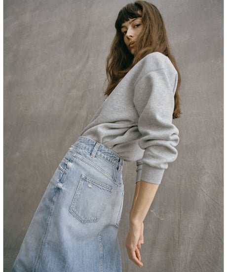 CLOSED/ｵｰｶﾞﾆｯｸ裏毛ｽｴｯﾄ/Logo/ Grey heather melange