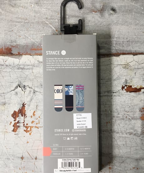 Stance キッズ女の子Socks / 2-4才用3足セット K144