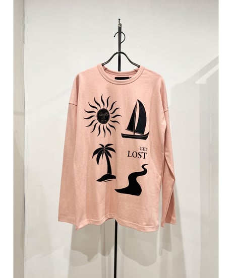 【残り僅か】Tee Library/ルーズロングTシャツ/アースピンク