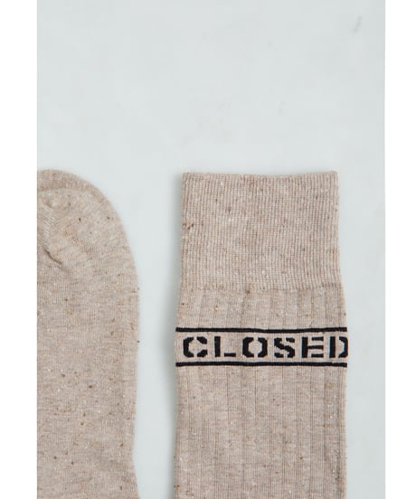 【残り僅か】CLOSED Unisex ソックス/Muddy beige 2サイズ