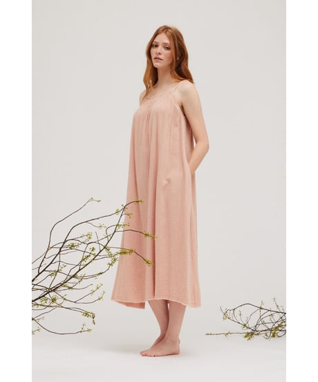 【残り僅か】Double Gauze/Long Dress/Rose