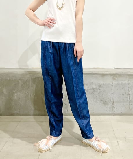 CLOSED/再生繊維・リラックステーパードパンツ/ネイビー