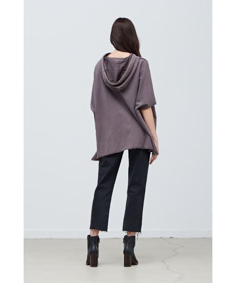 【残り僅か】Box Big Tee フーディー/Cotton100%/Aubergine