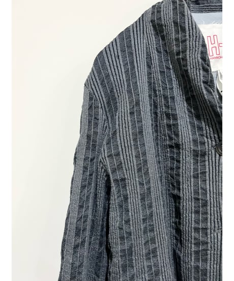 Hannoh wessel/ウール＆コットンジャケット/アッシュグレー