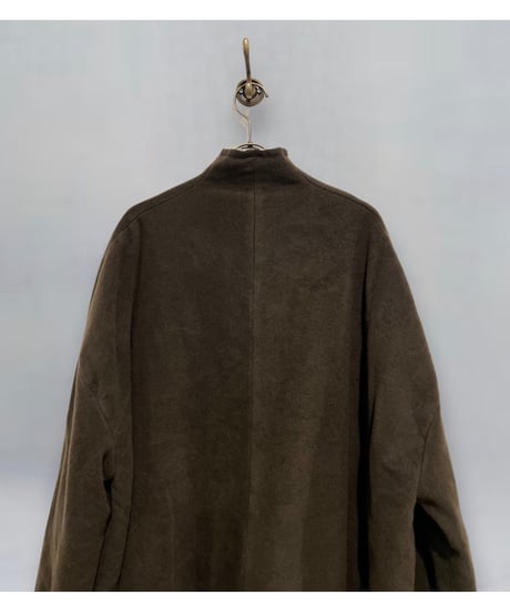 【残り僅か】Hannoh wessel/ウール&カシミヤロングコート/Dark brown