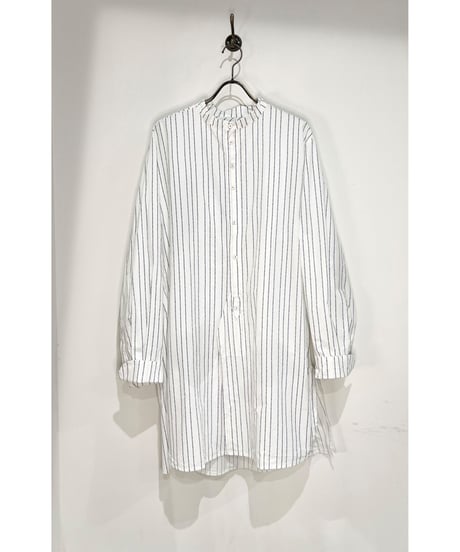 Men'sピンストライプシャツ/HannohWessel/ネイビー