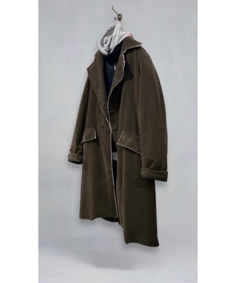 【残り僅か】Men's Hannoh wessel/ウール&カシミヤロングコート/Dark brown