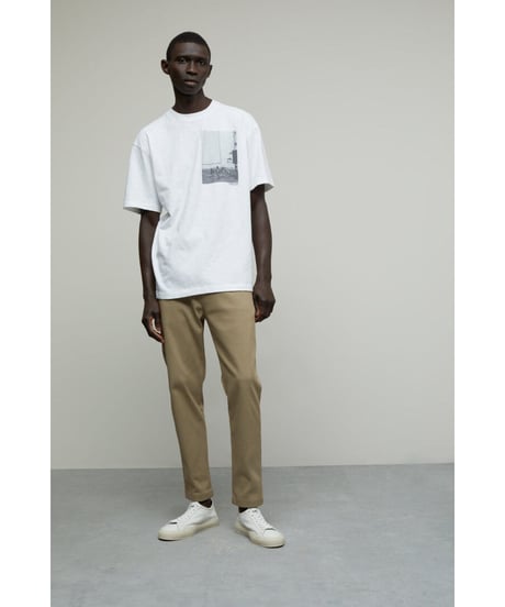 【残り僅か】CLOSED Men's/ﾌﾛﾝﾄﾌﾟﾘﾝﾄT-ｼｬﾂ/White