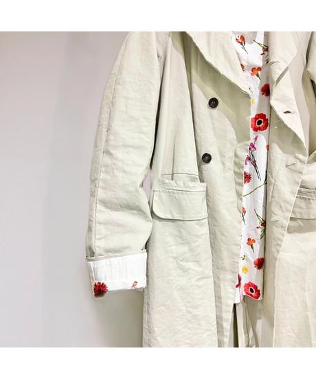 【残り僅か】Men'sフラワープリントシャツ/HannohWessel/レッド