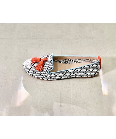 Stefano Gamba/タッセルローファー/オレンジ