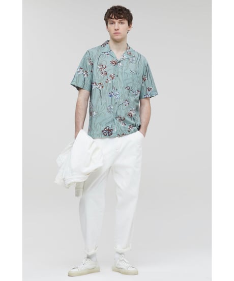 【残り僅か】CLOSED Men's/フラワープリントシャツ/Dried basil