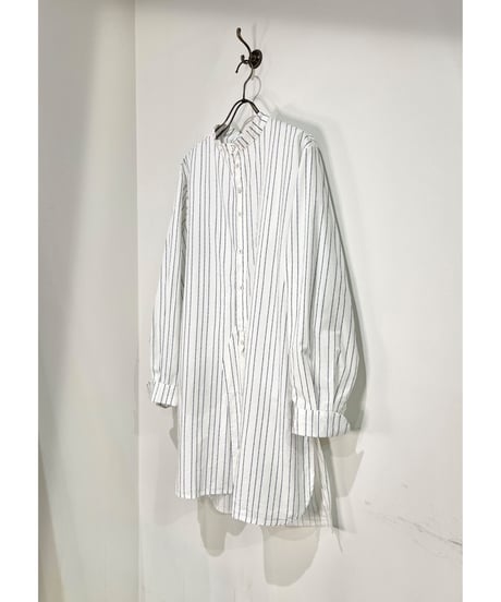 Men'sピンストライプシャツ/HannohWessel/ネイビー