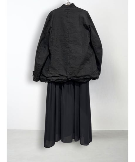 Aequamente/シルクストレッチドレス/Black