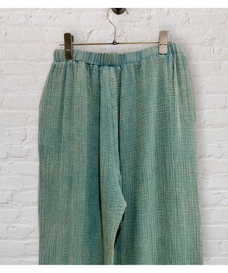 【残り僅か】Double Gauze/Washed Pant/Mineral green