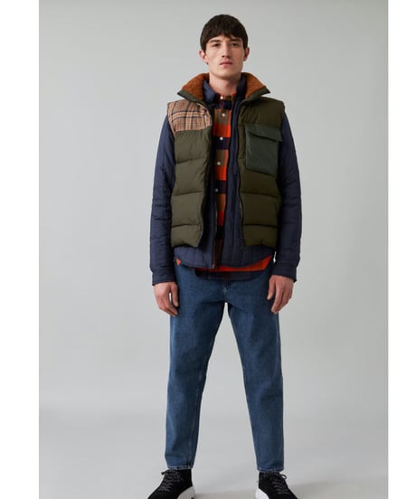 CLOSED Men's/シンサレートベスト/カーキ