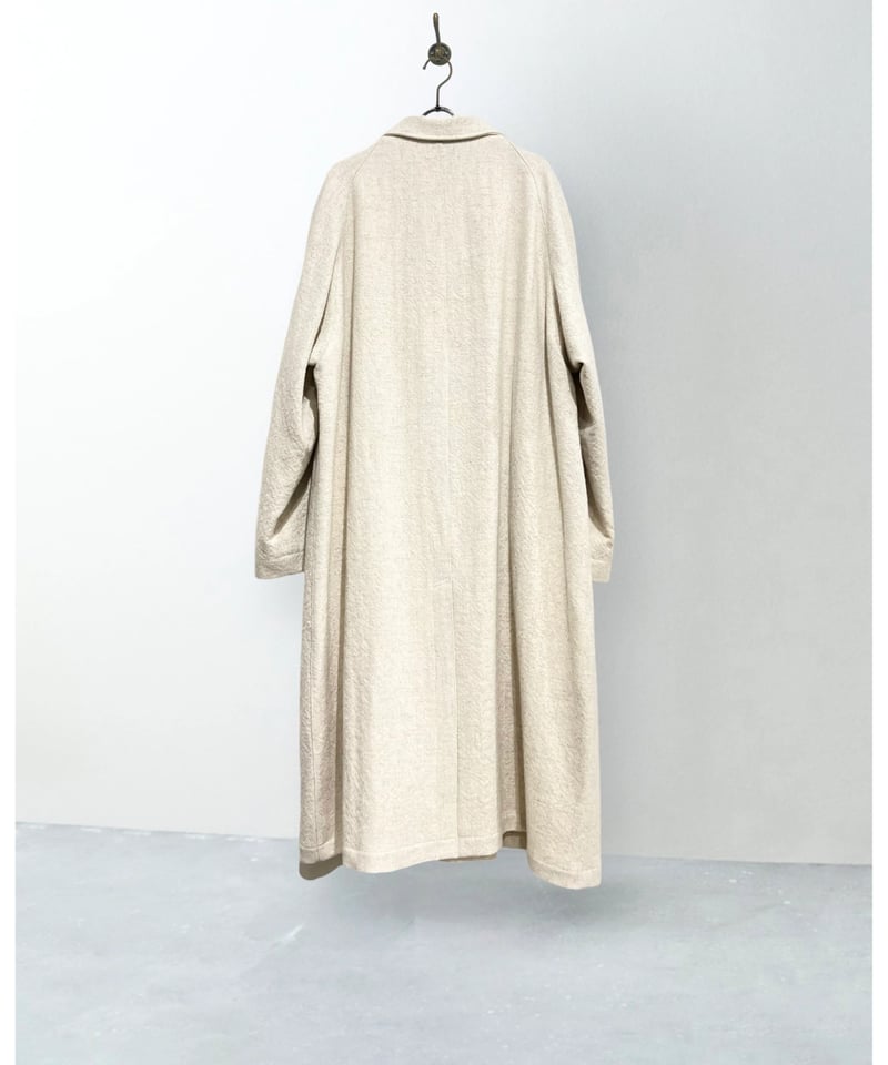 残り僅か】VONSONO/ｵｰｶﾞﾆｯｸｳｰﾙ100%・UNISEXステンカラーコート/Na