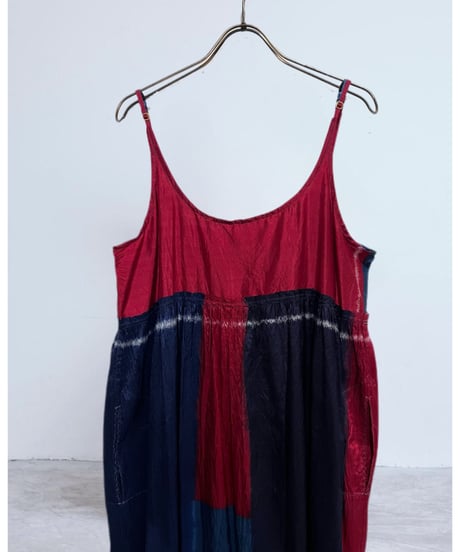injiriシルク100％/Slip Dress/タイダイ染め