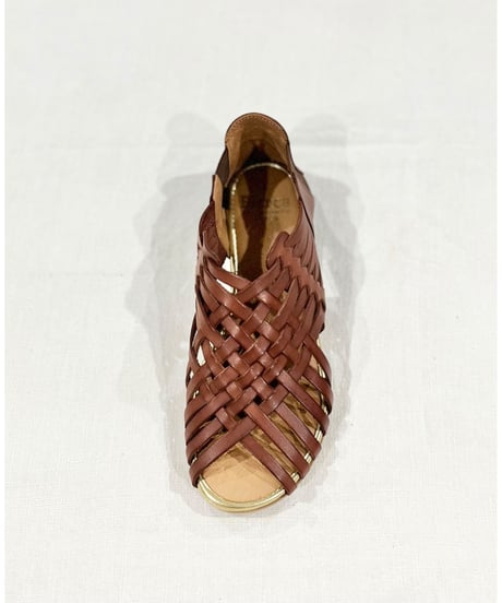 【残り僅か】BIANCA/メッシュレザーシューズ/Brown