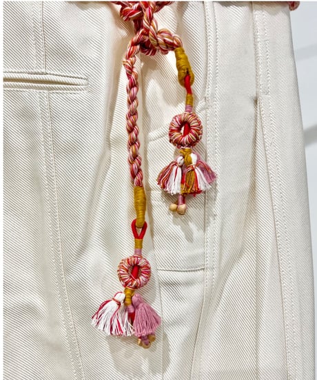 【残り僅か】CLOSED Unisex ／ハンドメイドベルト／Bright jasper
