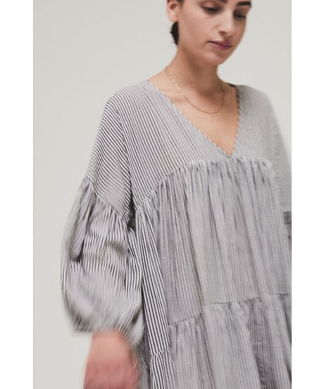 Cotton Shirt/Dress/Black stripes