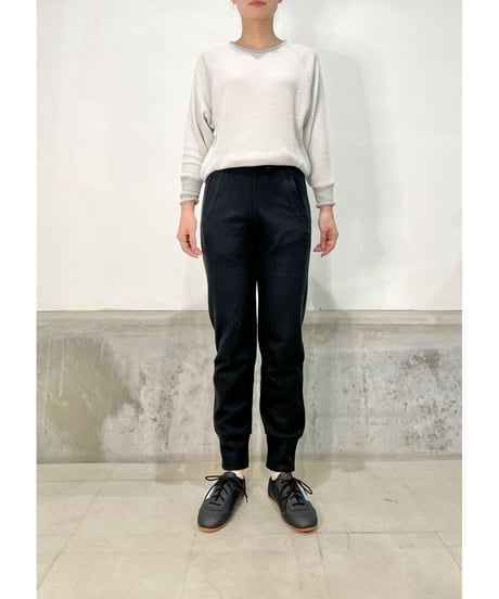 ［残り僅か］The White Briefs/Lady's コットン&ウールパンツ/ブラック