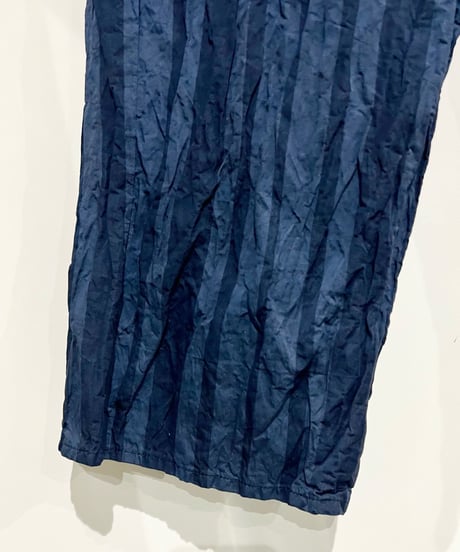 Hannoh wessel/ コットンメタルパンツ/ネイビー&ネイビー