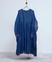 injiriシルク&コットン/Dress255/Blue