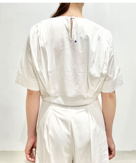 【残り僅か】Louisa Shoulder Pleated top/Ecru