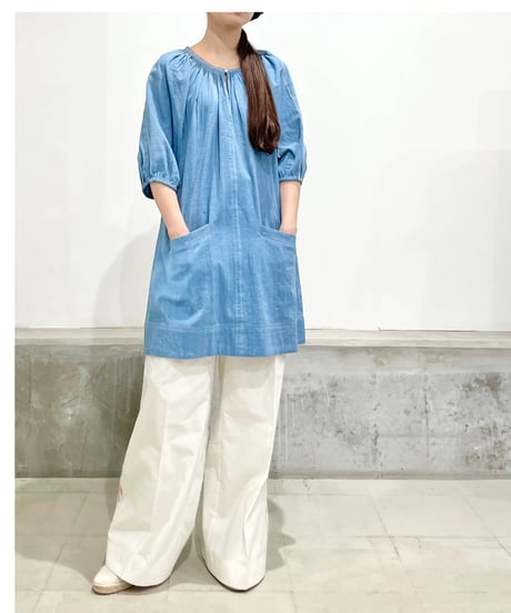 NY Mane/Kala cotton ミニドレス/Indigo