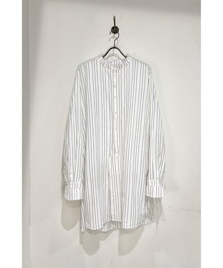 Men'sピンストライプシャツ/HannohWessel/ネイビー