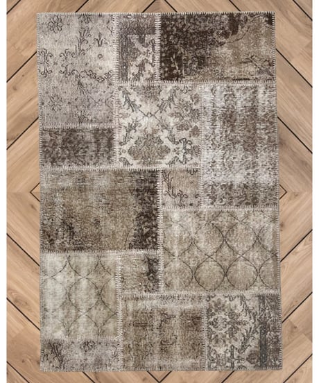 Turkish carpet Large /Beige patchwork/vintage and antique