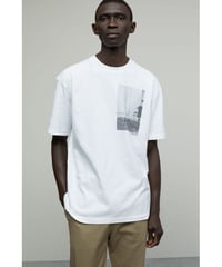 【残り僅か】CLOSED Men's/ﾌﾛﾝﾄﾌﾟﾘﾝﾄT-ｼｬﾂ/White