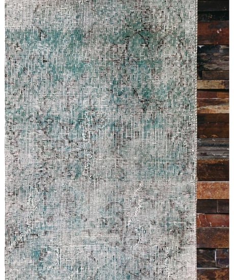 Turkish carpet X Large /Blue patchwork/vintage and antique