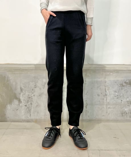 ［残り僅か］The White Briefs/Lady's コットン&ウールパンツ/ブラック