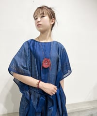 Chakra drawstring bag bネックレス（ボルドー紐）