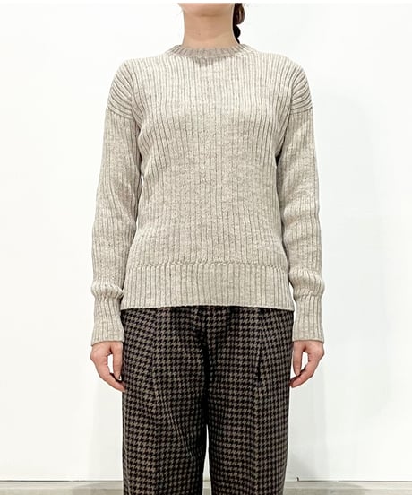 【残り僅か】Knit brary/the Ribbed Knit 100% Peruvian Highland wool