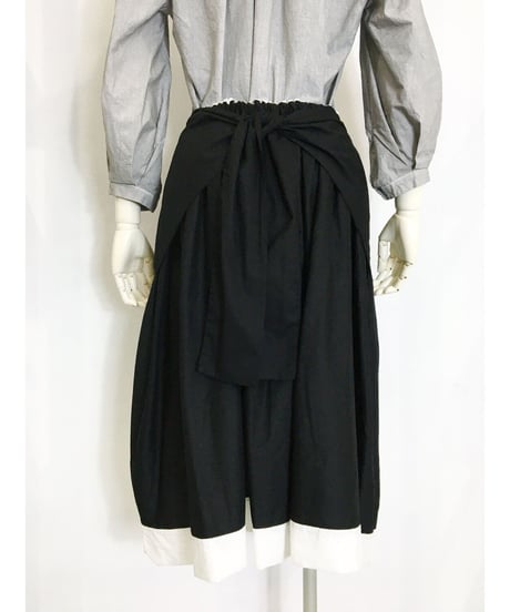 Lady'sコットンスカート（ブラック)/HannohWessel 36