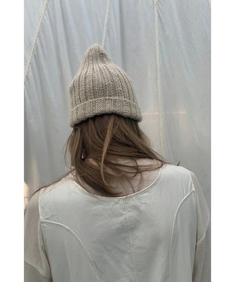 VONSONO/ｱﾙﾊﾟｶ&ｵｰｶﾞﾆｯｸｳｰﾙ・Beanie/Natural