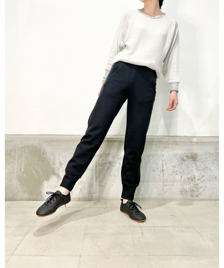 ［残り僅か］The White Briefs/Lady's コットン&ウールパンツ/ブラック