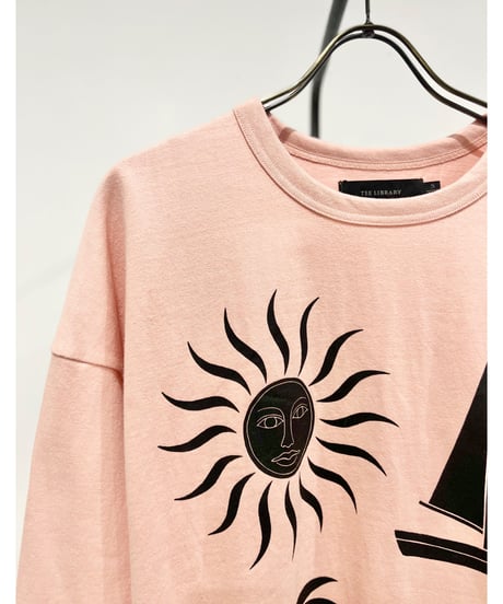 【残り僅か】Tee Library/ルーズロングTシャツ/アースピンク