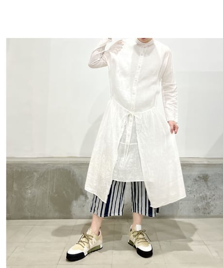 Hannoh wessel/コットンメタルパンツ/グレー＆ネイビー