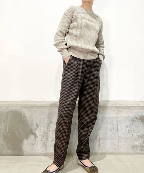 【残り僅か】Knit brary/the Ribbed Knit 100% Peruvian Highland wool