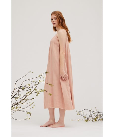 【残り僅か】Double Gauze/Long Dress/Rose