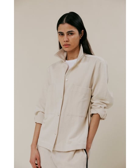 【残り僅か】NY MaNE/ハンドパッチワーク・シャツジャケット/Ecru