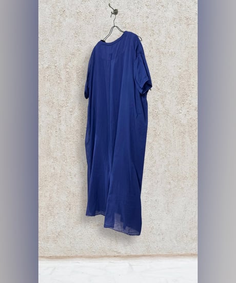 【残り僅か】HannohWessel /Lady'sコットンボイルドレス/ネイビー